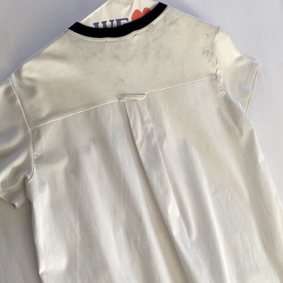 MONSE Watering Can High-Low Tee Crew Neck ShortSleeve Embroidered Pullover, Sz M - Picture 17 of 17